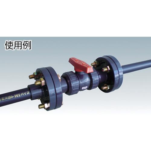 エスロン 塩ビ製ボールバルブ フランジ式 本体PVC OリングEPDM 50 長さ234mm×高さ185mm ▼355-6654 BV50FX 1個_2