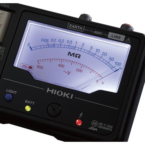 HIOKI アナログ絶縁抵抗計(接地抵抗計付き) IR4082-11 ▽408-4187 