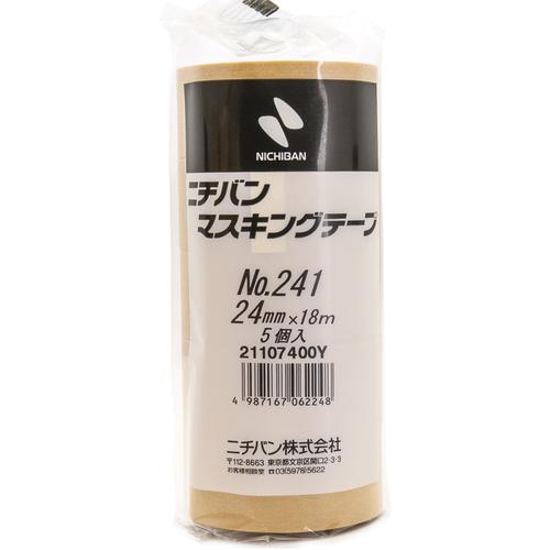 ニチバン マスキングテープ241H-24 24mmX18m(5巻入り) ▽444-4302 241H