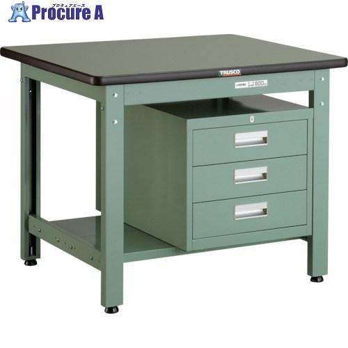 TRUSCO中山 TRUSCO 中荷重作業台(800kg)GW型 900X750XH740 3段引出付