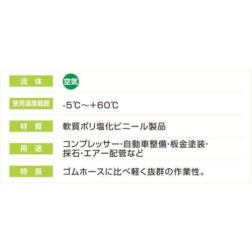 スーパーエアーホース 長さ10m 外径34.5mm  ▼480-0125 SA-25-10 【充電器】  1巻