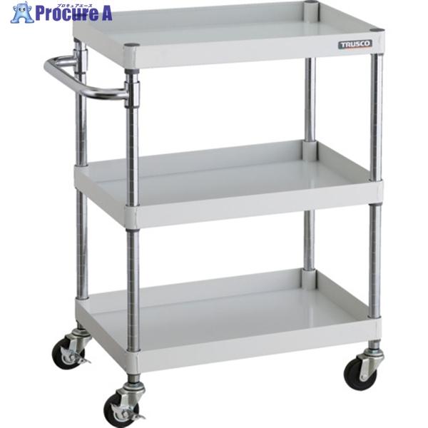 TRUSCO ツールワゴン フェニックスワゴン 600X400 3段 Φ75ゴム車輪