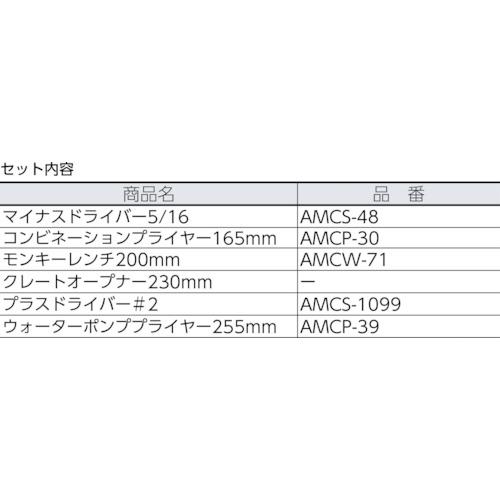 Ampco 防爆6ピース工具セット ▼498-5974 AMCM-47 1S_1