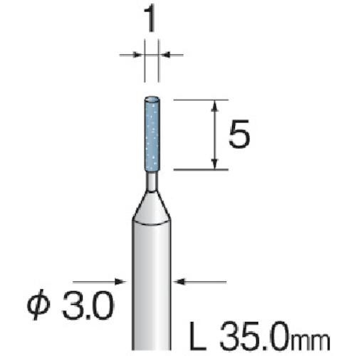 Minimo 精密砥石 SA砥粒#320 φ1 (10本入) ▼499-6038 JA3011 1パック_1