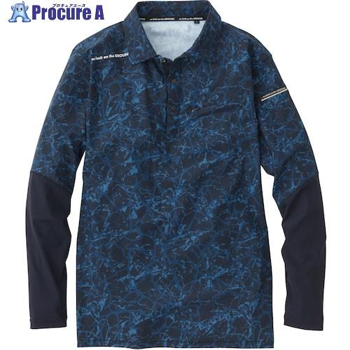 G.G. 0395-50 長袖ポロシャツ ネイビー 4L □▽529-2613 0395-50-1-4L