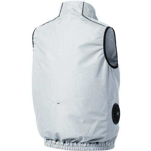 空調服 シルバー ノースリーブ ベスト 空調服 ベスト(横ファン) シルバー L ▽535-3995 KU92320K30S3 1着