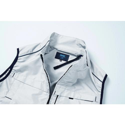 空調服 ベスト(横ファン) シルバー L ▽535-3995 KU92320K30S3 1着