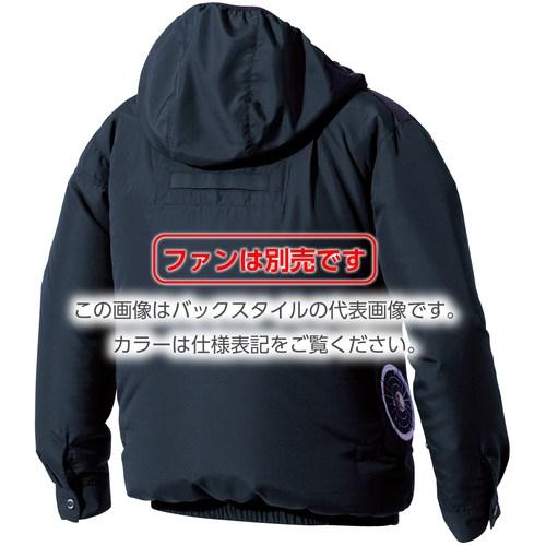快適ウェア サイドファン長袖フードジャケット 3L ネイビー □▽539
