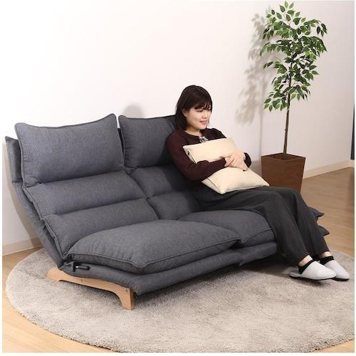 不二貿易 ダブルクッション座椅子 フィット2 2P DGY ■▼542-8935 19207 1個_2