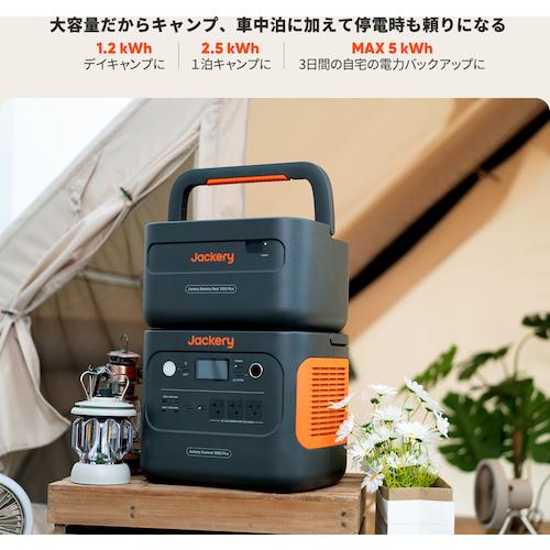 Jackery バッテリーパック 1000Plus用  ▼571-8725 JBP-1000A  1台の画像