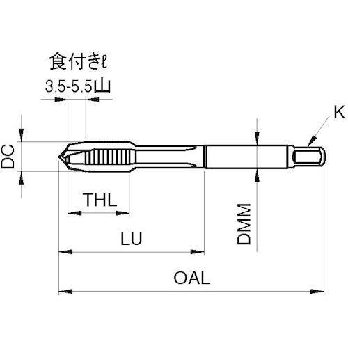 GUHRING ポイントタップ 高能率用 Pionex M20 x 1.5 ■▼582-1589 4552 20.047 1本_1