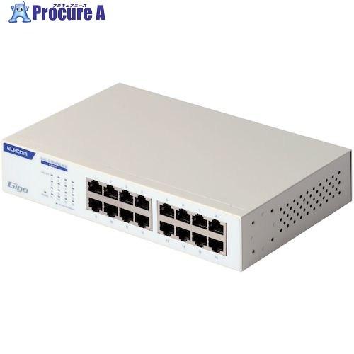 ELECOM Giga対応スイッチングHub 16ポート 金属筐体 電源内蔵モデル