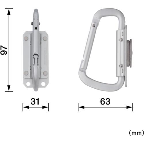 タジマ セフ工具ホルダーアルミ スリムカラビナ小  ▼657-7204 SFSKHA-CS  1個 |  | 02