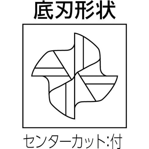 三菱K 4枚刃センタカット 超硬スクエアエンドミルセミロング刃長(J)10.5mm ▼659-3216 C4JCD1050 1本 ●SI517_1