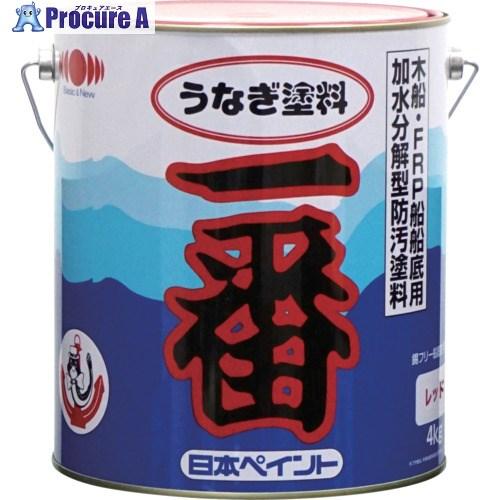ニッぺ 日本ペイントマリン 船底塗料 うなぎ塗料一番 レッド 4kg 