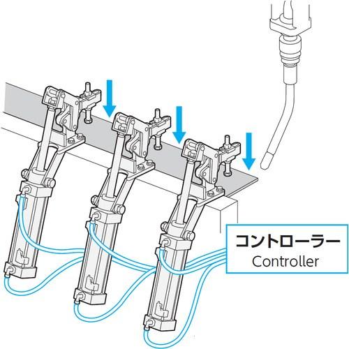 角田 エアークランプ No.56-V ■▼671-8196 KA-56-V 1個
