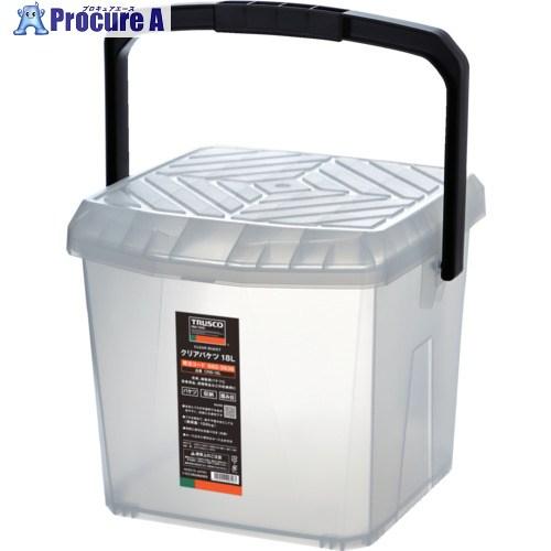 TRUSCO中山 TRUSCO クリアバケツ18L ▽692-3936 CRB-18L 1個 : プロ