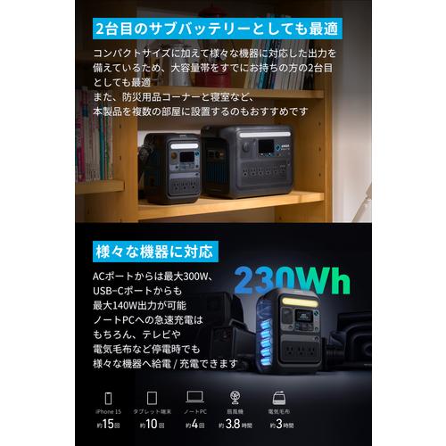 Anker ポータブル電源 Solix C200 Portable Power Station  ▼693-5294 A1725511  1台 |  | 04
