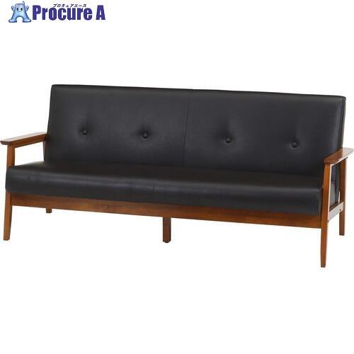 美品　ソファー 不二貿易 バイキャストPUソファ ミート 3P DBR □▽694-6087 71734 1個