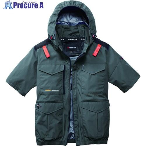 BURTLE AC2106A 半袖ブルゾン限定カラー BURTLE AC半袖ブルゾン AC2106-53-XXL ストームグレー ▽716-1445 1着