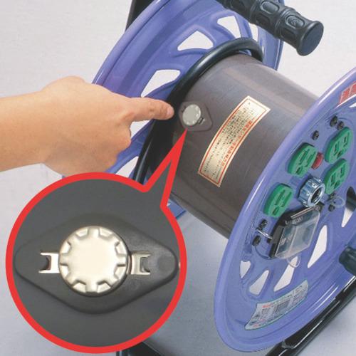 NICHIDO 電工ドラム 屋外型 過負荷漏電保護兼用ブレーカ付 2PNCT電線 50m ▼730-7365 NW-EK53PN 1台