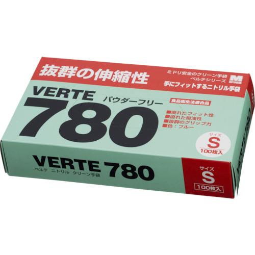 ミドリ安全 ディスポタイプニトリル製ソフト手袋 Sサイズ (100枚入