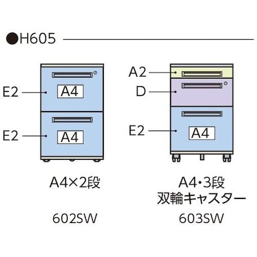 トヨスチール WGNワゴン 3段 ■▼772-8832 WGN-603SW 1台_4