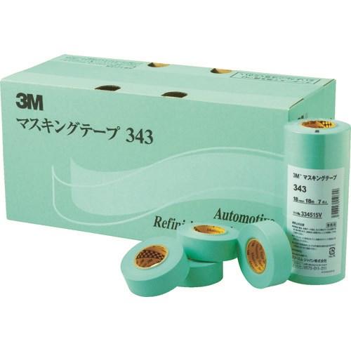 3M マスキングテープ 343 12mmX18m 10巻入り ▽778-2802 12 1パック