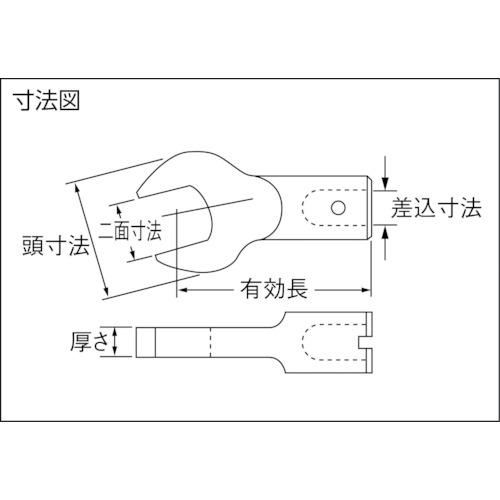へッド交換式トルクレンチ用スパナヘッド 700SCK27  ▼808-6212 700SCK27  1個 【増力】