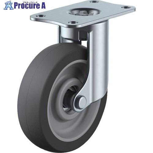 ユーエイ プレート式 自在 キャスター エラストマー 車輪径75mm  SILENTタイプ EF型 取付寸法56×28  ▼809-3570 EF-75ELSB  1個 | 