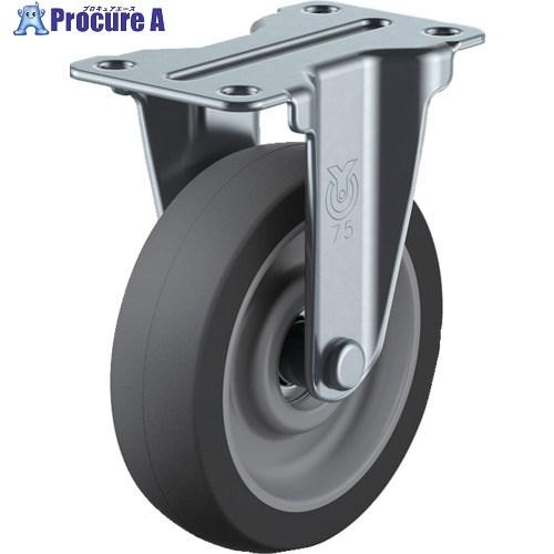 ユーエイ プレート式 固定 キャスター エラストマー 車輪径65mm  SILENTタイプ ER型 取付寸法56×28  ▼809-3575 ER-65ELSB(H83)  1個 | 