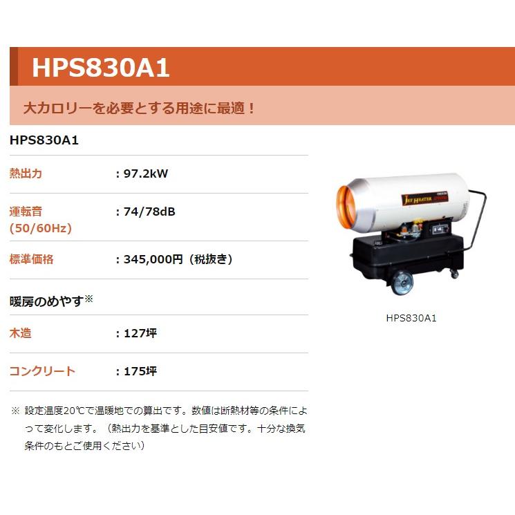 オリオン機械 ORION ジェットヒーター HP HPS830A1 60Hz ※HPS830A 60Hz