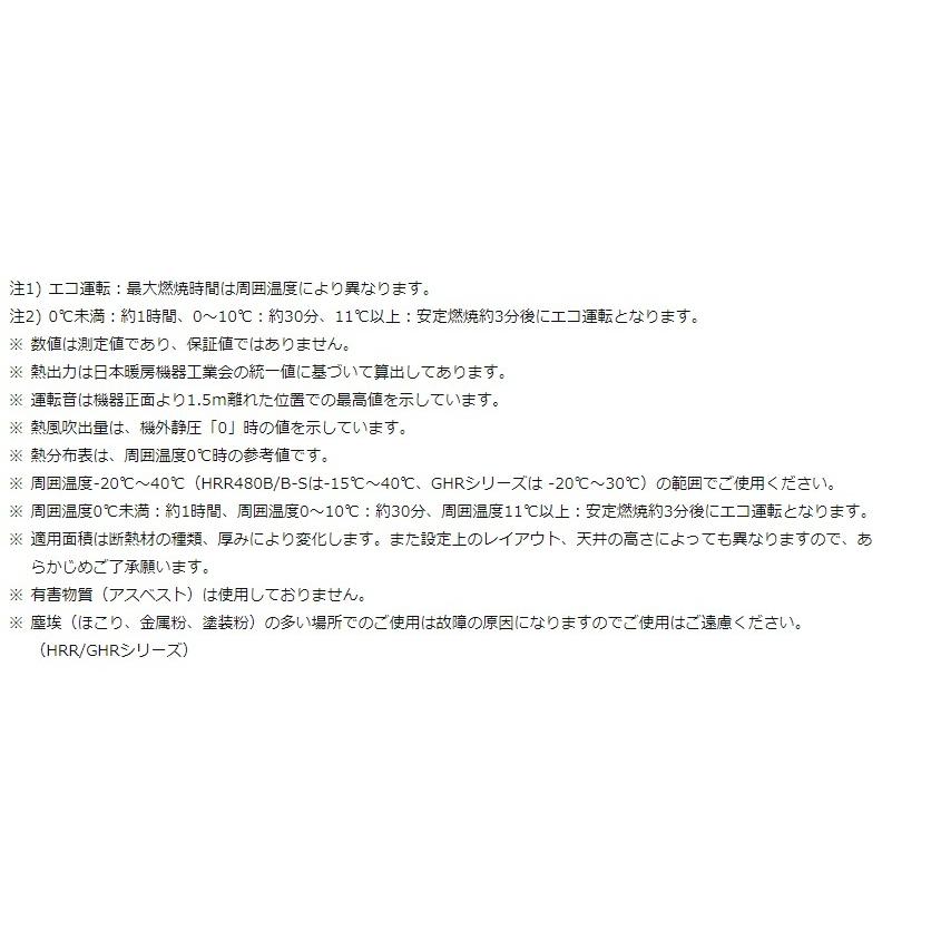 ジェットヒーター オリオン 灯油 ブライトヒーター エコサイレンス HRR480B ◇▼494-0989の画像