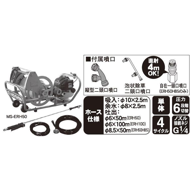 上質で快適 工進 エンジン式小型動噴 吐出ホースΦ6×50m MS-ERH50 <br