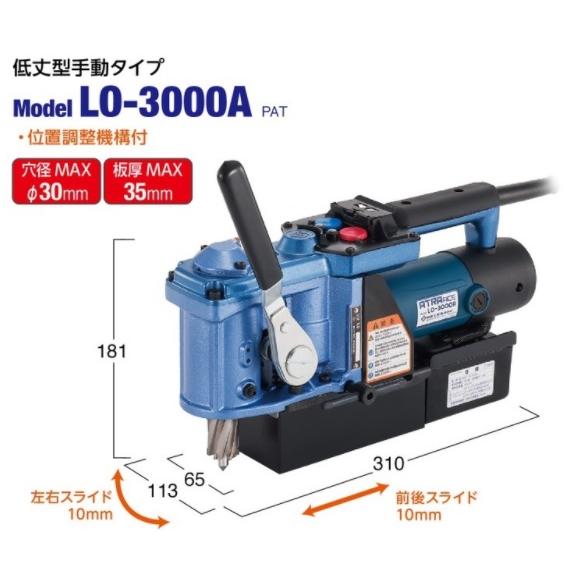 磁気ボール盤 携帯式磁気応用穴あけ機 日東工器 アトラエース 低丈型 LO-3000A｜procure-a｜02