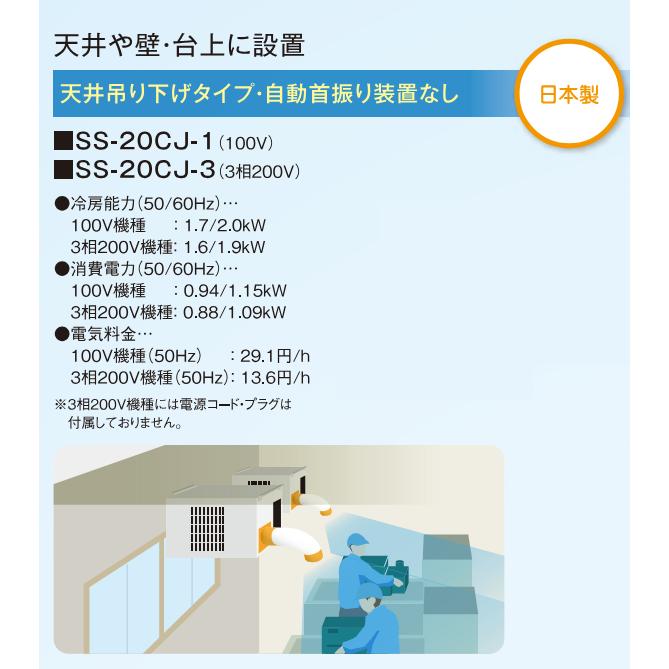 スイデン/suiden スポットクーラー スポットエアコン 天吊り 業務用