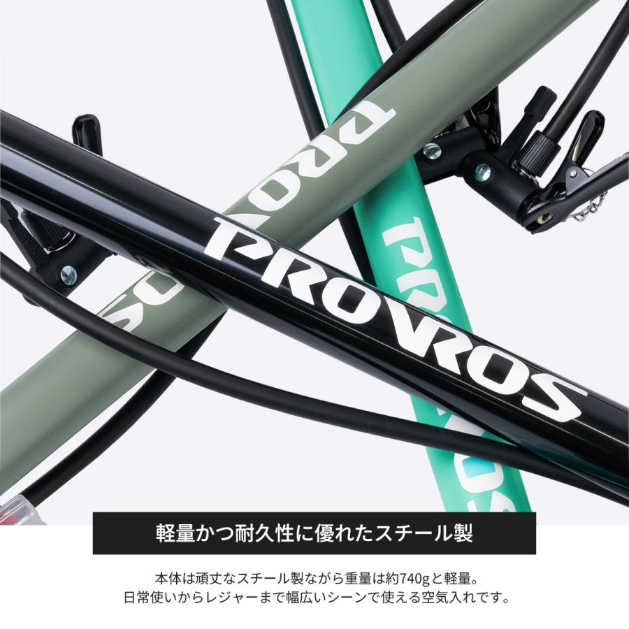 PROVROS 自転車 空気入れ ボール・浮き輪対応 英式 米式 トンボ口金 軽量 折りたたみステップ エアーポンプ SG プロブロス PPM-001 | PROVROS | 10