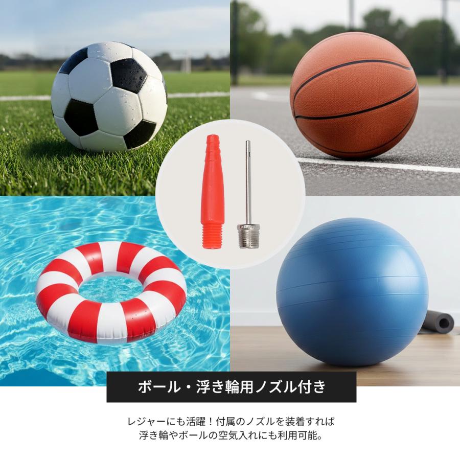 PROVROS 自転車 空気入れ ボール・浮き輪対応 英式 米式 トンボ口金 軽量 折りたたみステップ エアーポンプ SG プロブロス PPM-001 | PROVROS | 08