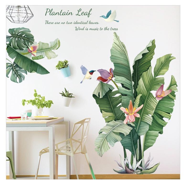 ウォールステッカー おしゃれ 緑葉芭蕉 花 木 鉢植え 壁紙シール ウォールペーパー 植物 剥がせる 防水 PVC素材 インテリア DIY ステッカー 北欧風 部屋飾り |  | 02