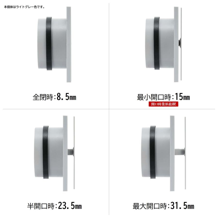 給気レジスター　10個 室内用給気口 口径 100φ 超薄型プッシュ式レジスター スタンダード