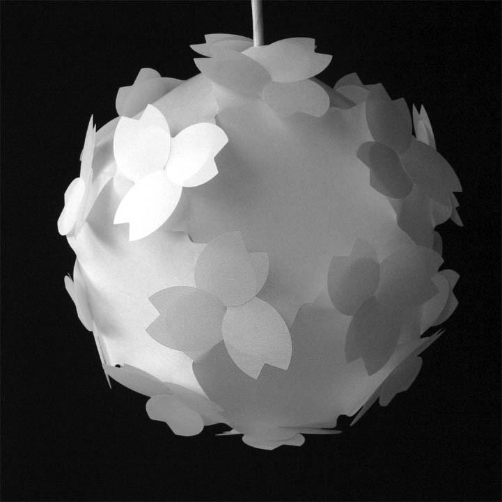 ペンダントライト - さくら色⇔電球色 LED・コード付 桜のカバーシェードランプ 本体組立出荷 - コハルライト　送料無料 |  | 02