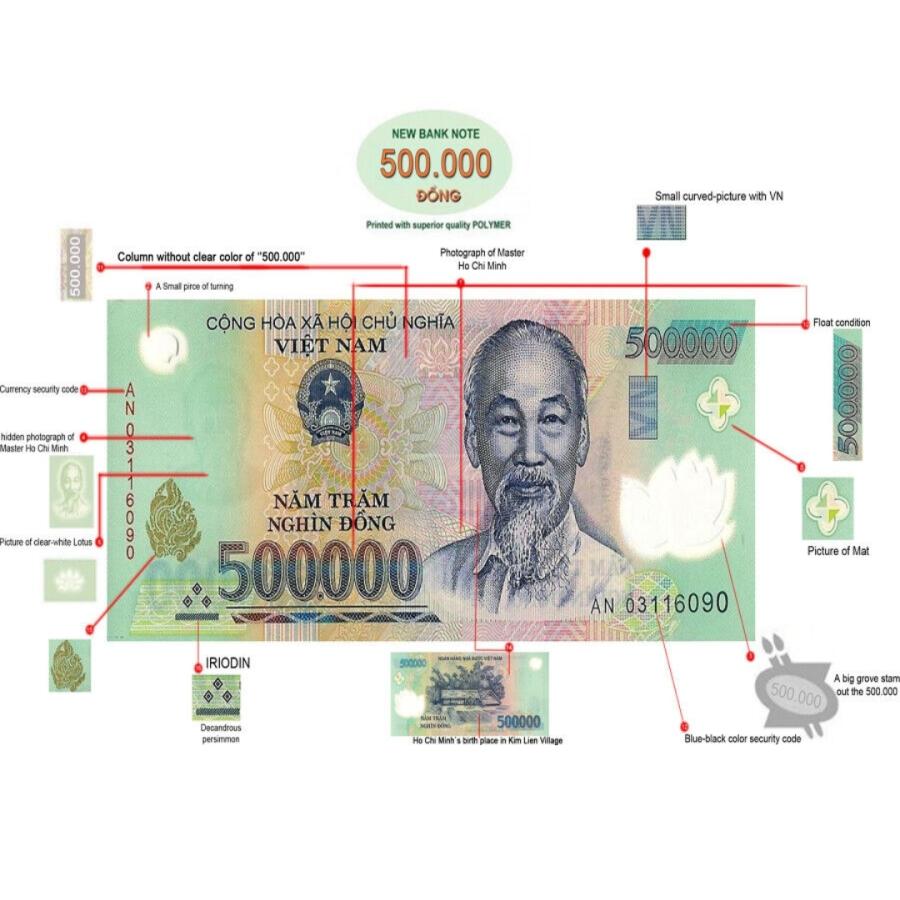 本物保証 使用品】ベトナムドン ベトナム紙幣 50万ドン ベトナムドン