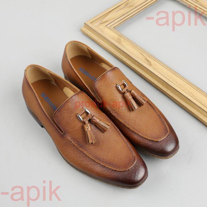 Sメンズ靴 レザー ビジネスシューズ タッセルローファ Uチップ 型押し 本革 男性靴 ウオーキング カジュアル レースアップ 革靴 紳士靴 スリッポン277 16 Ginger掲載商品
