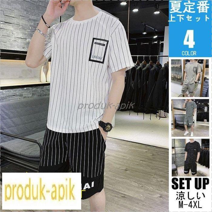スウェット上下セット メンズ ストライプ セットアップ 夏上下 涼しい ジャージ上下 半袖 Pf3d Asuka Style 通販 Yahoo ショッピング