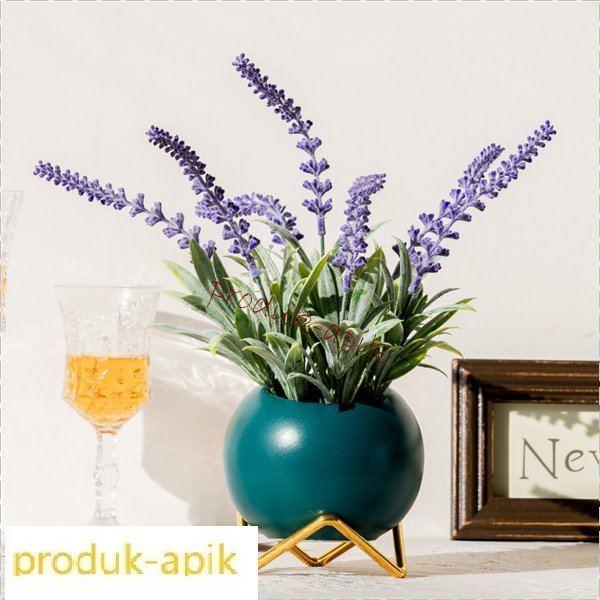 あすつく アートフラワー 造花 鉢植え 花束 ラベンダー デージー バラ 世話いらず 枯れない花 卓上 ダイニング 園型花瓶付き 約cm 美術館 人工観葉 フェイクグリーン Soncrata Nl