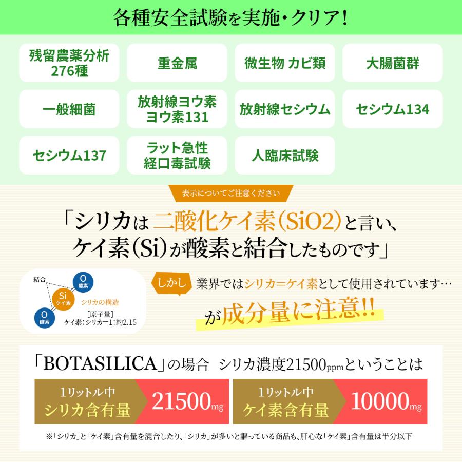 シリカ サプリ ケイ素 飲むシリカ シリカ水 シリカ濃縮液 珪素 原液 濃縮 高濃度 水溶性 ミネラルウォーター オススメ 日本製 送料無料 50ml (ボタシリカ) | PROE | 06