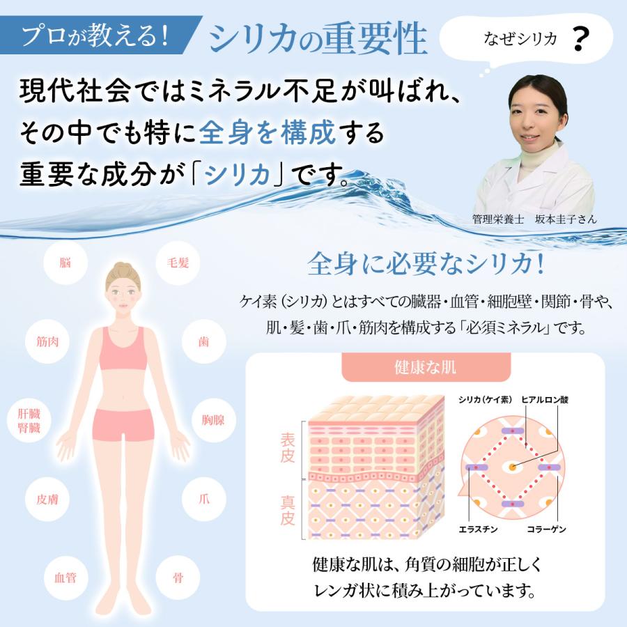 シリカ サプリ ケイ素 飲むシリカ シリカ水 シリカ濃縮液 珪素 原液 濃縮 高濃度 効果 水溶性 ミネラルウォーター オススメ 日本製 送料無料 50ml (ボタシリカ) | PROE | 07