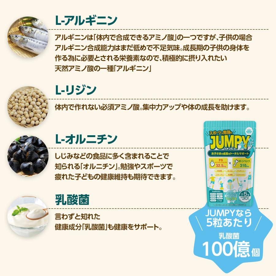 成長 サプリメント 子ども カルシウム 勉強 IQ サプリ ボーンペップ PS アルギニン 亜鉛  鉄分 HMB 乳酸菌 健康 栄養 子供 身長 口コミ 60日分 送料無料 (JUMPY) | PROE | 13