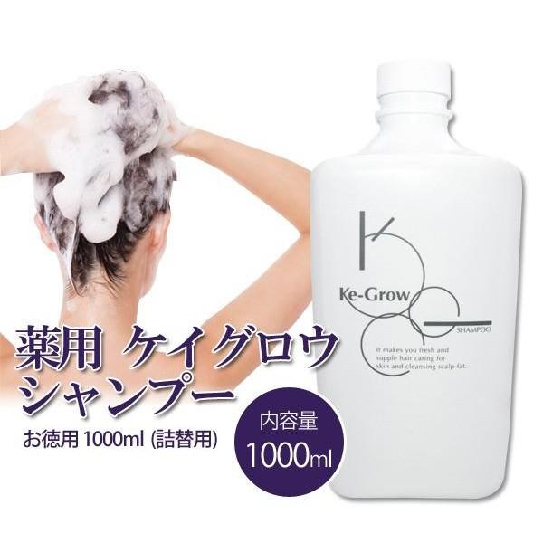 シャンプー 頭皮 髪 薄毛 薬用 ケイグロウ お徳用 1000ml(詰替用) 悩み