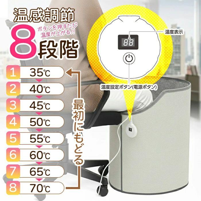 足元ヒーター 冷え対策 速暖 360°遠赤外線パネルヒーター ぐるっと
